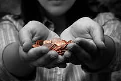 hands giving money generously