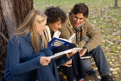 friends studying the Bible