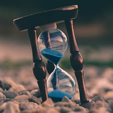 Hour glass showing time spent