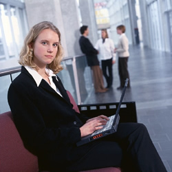 business lady working